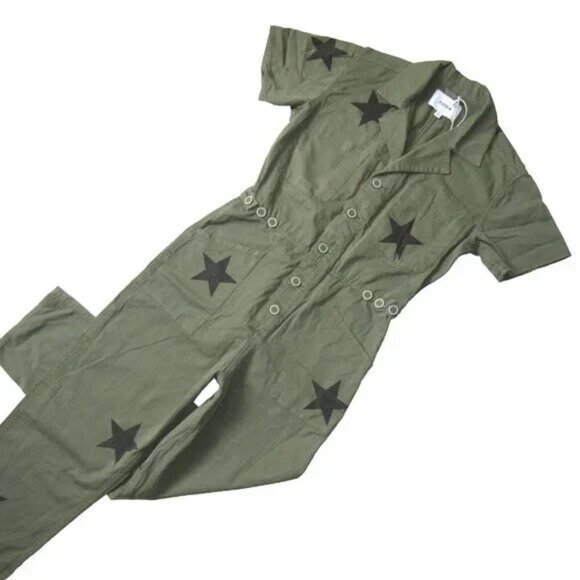 NWT Pistola Grover in Royal Honor Star Print Relaxed Field Suit Jumpsuit XS - Picture 6 of 11